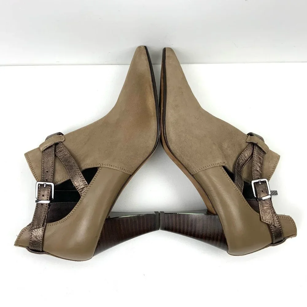Donald J Pliner Tamy Pointed Toe Suede Ankle Boots Heels Size 9.5 - Picture 11 of 16